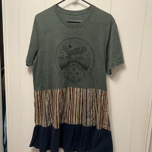 Rocky Mountain National Park tunic upcycle top large XL